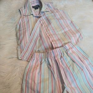 Girls Land's End Classic Stripe Outfit